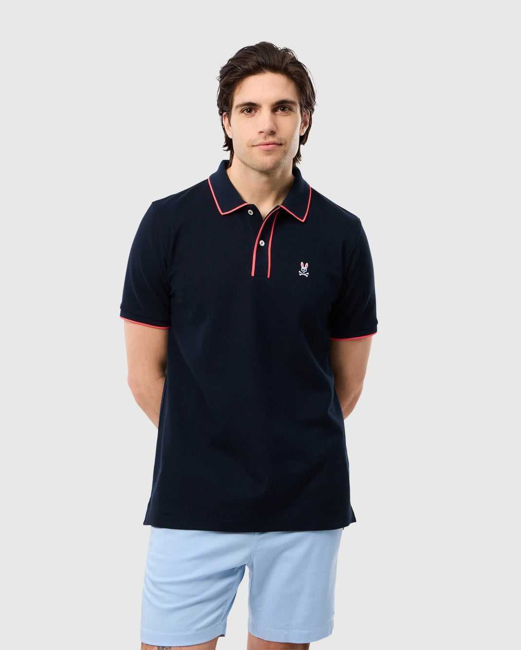 Polos Psycho Bunny Dallas Pique Polo Shirt Bleu Marine Homme | QHV-94695423